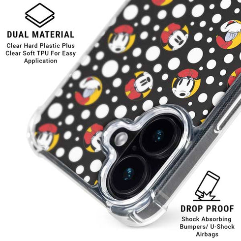Disney Minnie Mouse Bubbles Face Pattern iPhone 16 MagSafe Case
