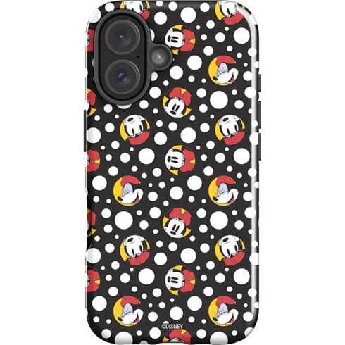 Disney Minnie Mouse Bubbles Face Pattern iPhone 16 Plus Impact Case