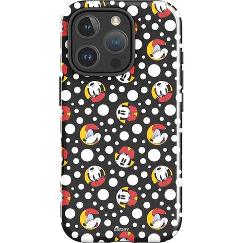 Disney Minnie Mouse Bubbles Face Pattern iPhone 16 Pro Impact Case