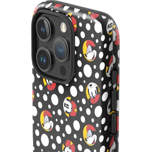 Disney Minnie Mouse Bubbles Face Pattern iPhone 16 Pro Impact Case