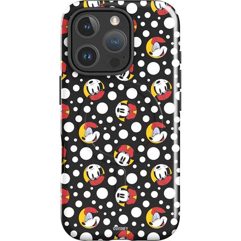 Disney Minnie Mouse Bubbles Face Pattern iPhone 16 Pro Magsafe Impact Case