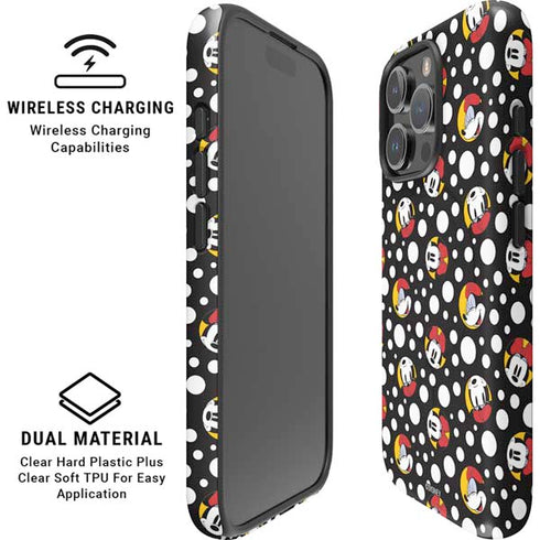 Disney Minnie Mouse Bubbles Face Pattern iPhone 16 Pro Magsafe Impact Case