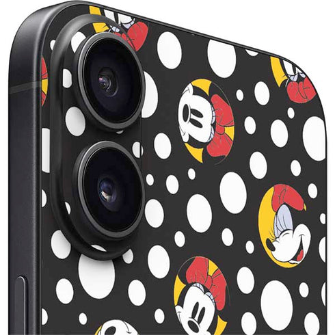 Disney Minnie Mouse Bubbles Face Pattern iPhone 16 Skin