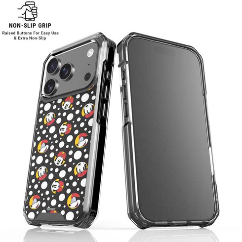 Disney Minnie Mouse Bubbles Face Pattern iPhone 18 Pro Clear Case