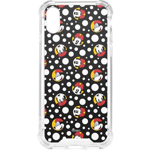 Disney Minnie Mouse Bubbles Face Pattern iPhone XS Clear Case