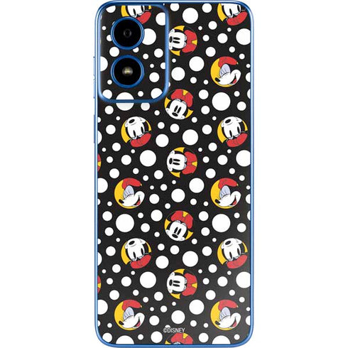 Disney Minnie Mouse Bubbles Face Pattern Moto G Play 4G (2024) Skin