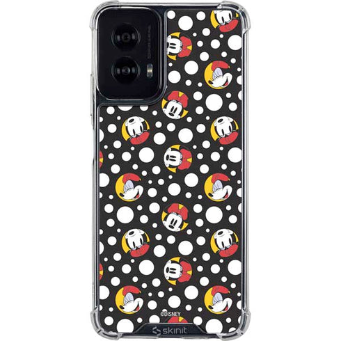 Disney Minnie Mouse Bubbles Face Pattern Moto G Power 5G (2024) Clear Case