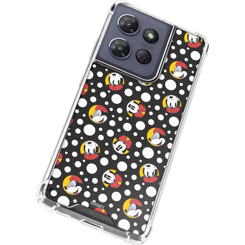 Disney Minnie Mouse Bubbles Face Pattern Moto G Power 5G (2025) Clear Case