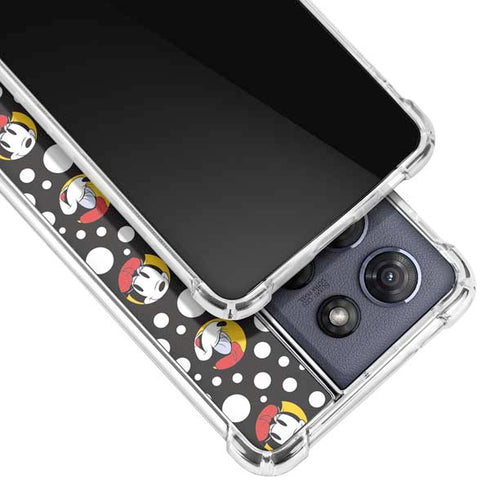 Disney Minnie Mouse Bubbles Face Pattern Moto G Power 5G (2025) Clear Case