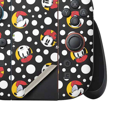 Disney Minnie Mouse Bubbles Face Pattern Nintendo Switch 2 (2025) Joy-Con Controller Skin