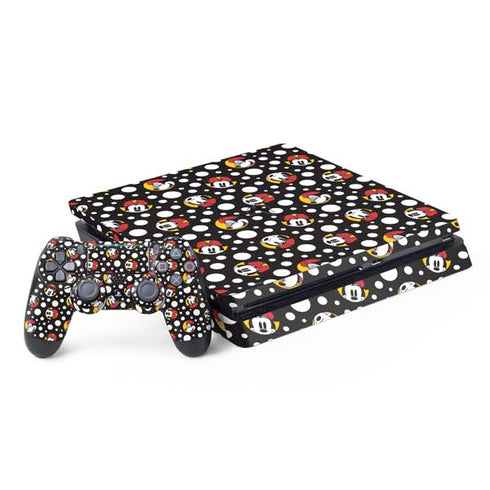 Disney Minnie Mouse Bubbles Face Pattern PlayStation PS4 Skins