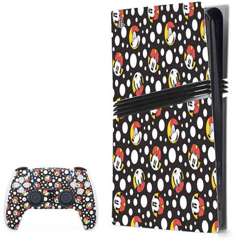 Disney Minnie Mouse Bubbles Face Pattern PlayStation PS5 Skins