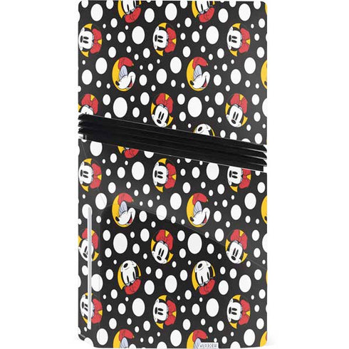 Disney Minnie Mouse Bubbles Face Pattern PS5 Pro Disk Bundle Skin