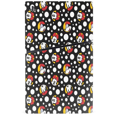 Disney Minnie Mouse Bubbles Face Pattern PS5 Slim Digital Edition Console Skin