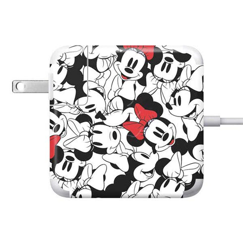 Disney Minnie Mouse Red Color Pop Face Pattern 85W Power Adapter (15 and 17 inch MacBook Pro Charger) Skin