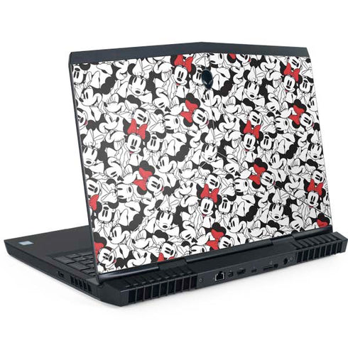 Disney Minnie Mouse Red Color Pop Face Pattern Dell Alienware Skin