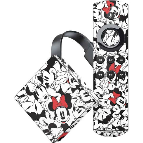 Disney Minnie Mouse Red Color Pop Face Pattern Amazon Fire TV Skin
