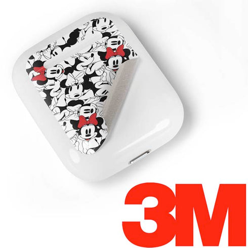Disney Minnie Mouse Red Color Pop Face Pattern Apple AirPods Skin