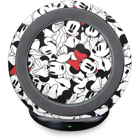 Disney Minnie Mouse Red Color Pop Face Pattern Fast Charge Wireless Charging Stand Skin