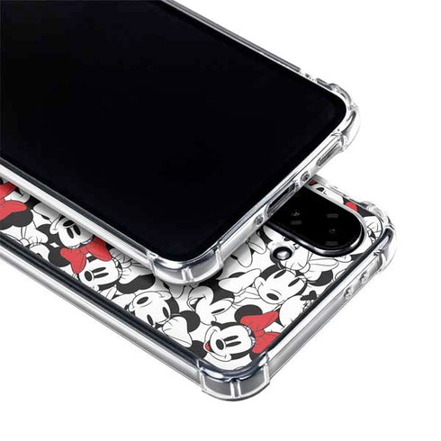 Disney Minnie Mouse Red Color Pop Face Pattern Galaxy A36 5G Clear Case
