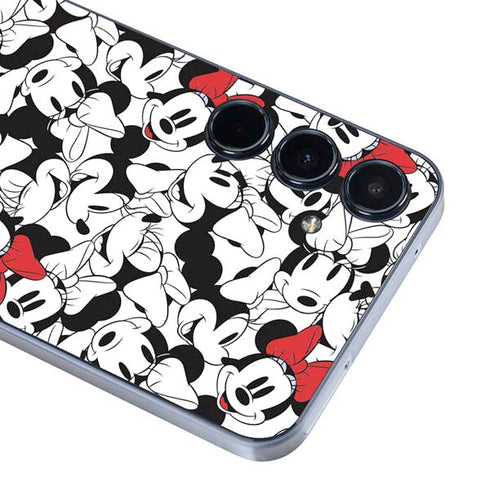 Disney Minnie Mouse Red Color Pop Face Pattern Galaxy A36 5G Skin