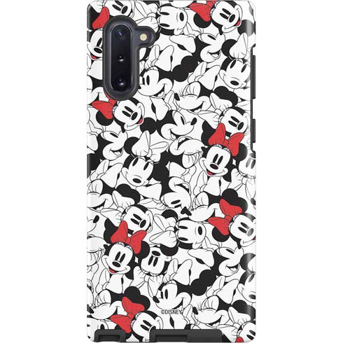 Disney Minnie Mouse Red Color Pop Face Pattern Galaxy Cases