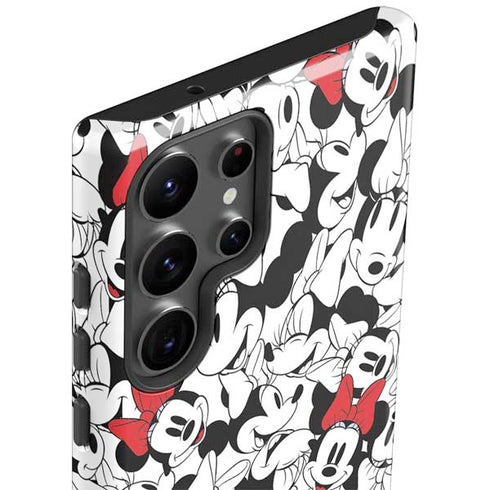 Disney Minnie Mouse Red Color Pop Face Pattern Galaxy S23 Ultra Pro Case