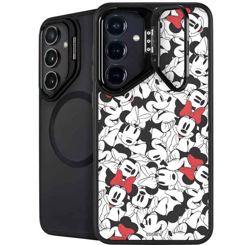 Disney Minnie Mouse Red Color Pop Face Pattern Galaxy S24 FE Kickstand Case
