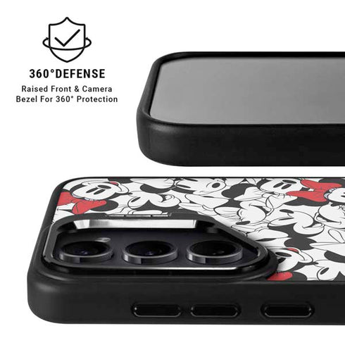 Disney Minnie Mouse Red Color Pop Face Pattern Galaxy S24 FE Kickstand Case