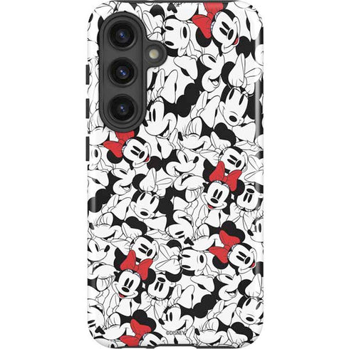 Disney Minnie Mouse Red Color Pop Face Pattern Galaxy S25 Impact Case