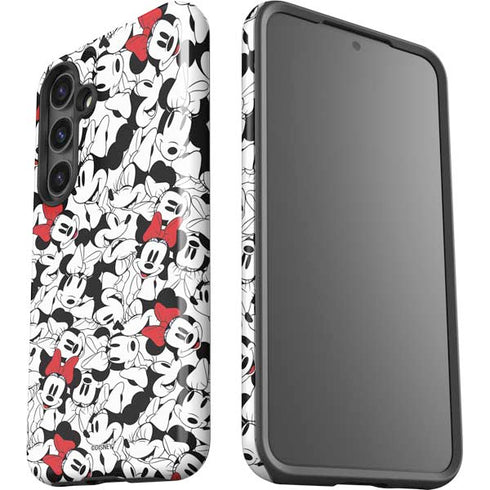 Disney Minnie Mouse Red Color Pop Face Pattern Galaxy S25 Impact Case