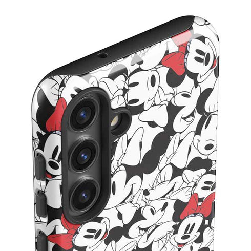 Disney Minnie Mouse Red Color Pop Face Pattern Galaxy S25 Plus Impact Case