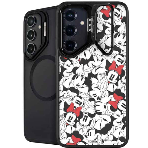 Disney Minnie Mouse Red Color Pop Face Pattern Galaxy S25 Plus Kickstand Case