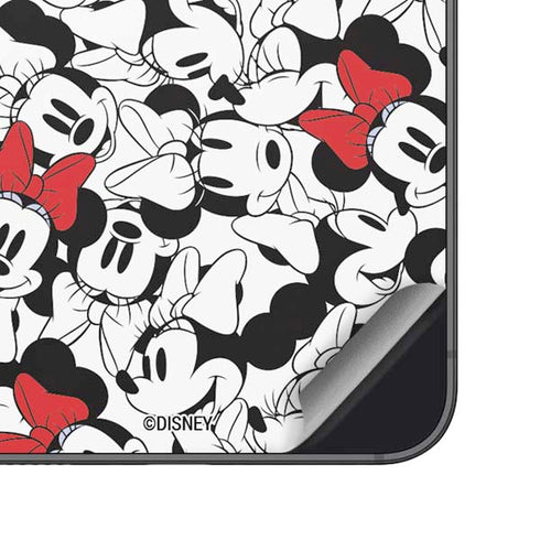 Disney Minnie Mouse Red Color Pop Face Pattern Galaxy S25 Plus Skin