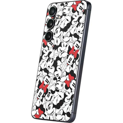 Disney Minnie Mouse Red Color Pop Face Pattern Galaxy S24 Skin