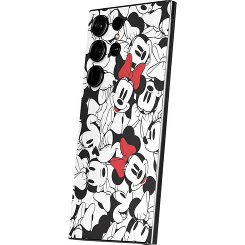 Disney Minnie Mouse Red Color Pop Face Pattern Galaxy S25 Ultra Skin