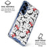 Disney Minnie Mouse Red Color Pop Face Pattern Galaxy S25 Plus Clear Case