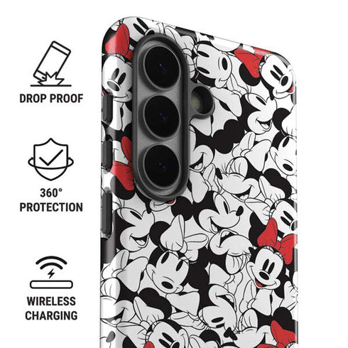 Disney Minnie Mouse Red Color Pop Face Pattern Galaxy S26 Impact Case