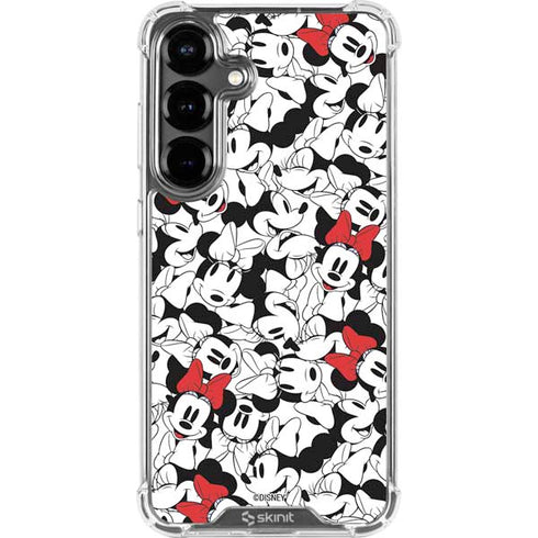 Disney Minnie Mouse Red Color Pop Face Pattern Galaxy S26 Plus Clear Case