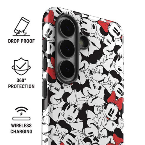 Disney Minnie Mouse Red Color Pop Face Pattern Galaxy S26 Plus Impact Case