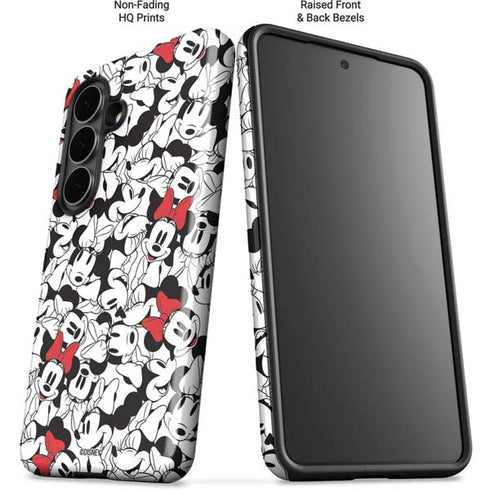 Disney Minnie Mouse Red Color Pop Face Pattern Galaxy S26 Plus Impact Case