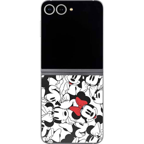 Disney Minnie Mouse Red Color Pop Face Pattern Galaxy Z Flip6 Skin