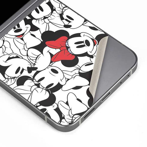 Disney Minnie Mouse Red Color Pop Face Pattern Galaxy Z Flip6 Skin