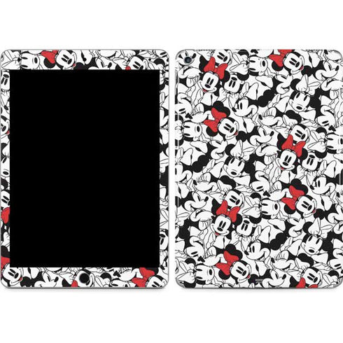 Disney Minnie Mouse Red Color Pop Face Pattern iPad Skins
