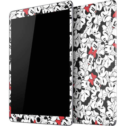 Disney Minnie Mouse Red Color Pop Face Pattern iPad Skins