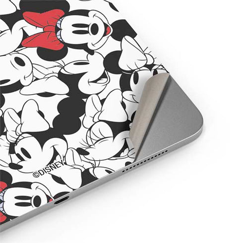 Disney Minnie Mouse Red Color Pop Face Pattern Apple iPad Air Skin