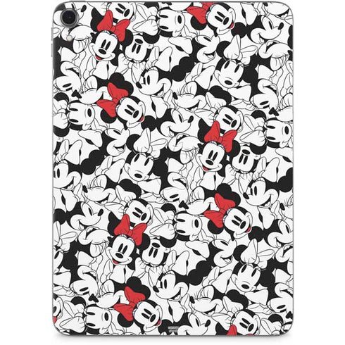 Disney Minnie Mouse Red Color Pop Face Pattern Apple iPad Pro Skin