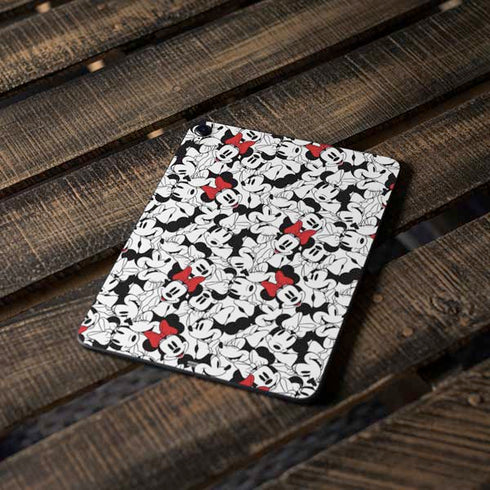 Disney Minnie Mouse Red Color Pop Face Pattern Apple iPad Pro Skin
