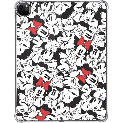 Disney Minnie Mouse Red Color Pop Face Pattern iPad Pro 11in (2024) Clear Case