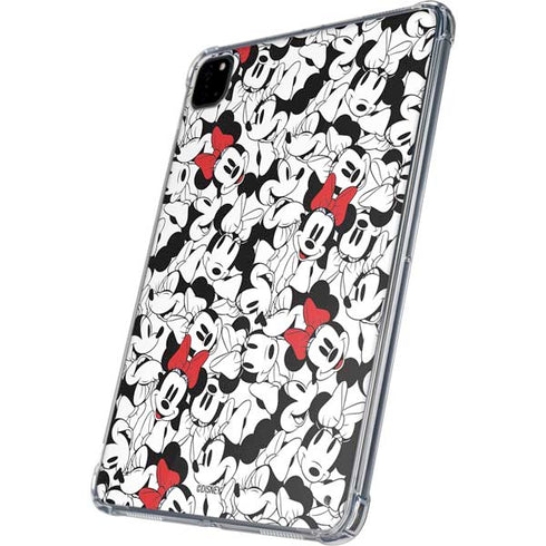 Disney Minnie Mouse Red Color Pop Face Pattern iPad Pro 11in (2024) Clear Case
